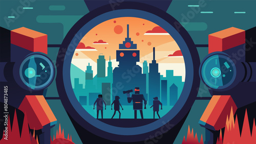 As one looked into the Terror Telescope they saw a dystopian society where technology had advanced beyond control and humans had become mere pawns in.