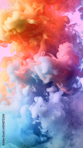 Seamless colorful with smoke in a gradient background