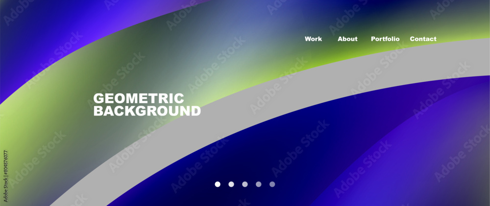 Fototapeta premium Enhance your brand with a geometric background featuring a gradient of electric blue, green, and gray circles. Perfect for logos, displays, or multimedia graphics