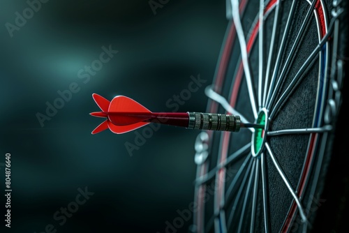A red arrow is shot at a target