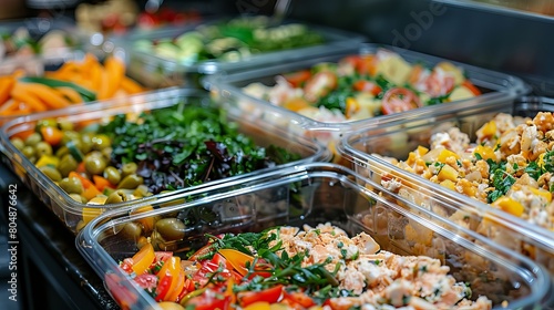 Healthy Lunch Boxes: Catered Balanced Diet for Takeaway. Everyday Meals Delivery photo