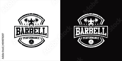 monochrome fitness emblems, labels, badges, logos and design elements.