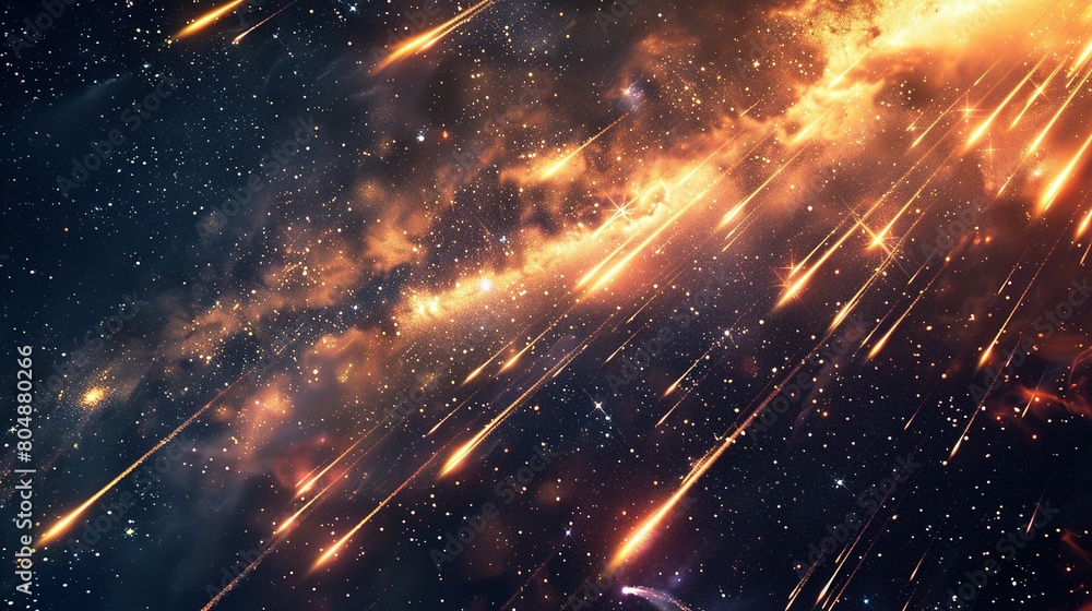 Obraz premium Astral Aura: Sparkling Meteor Frame