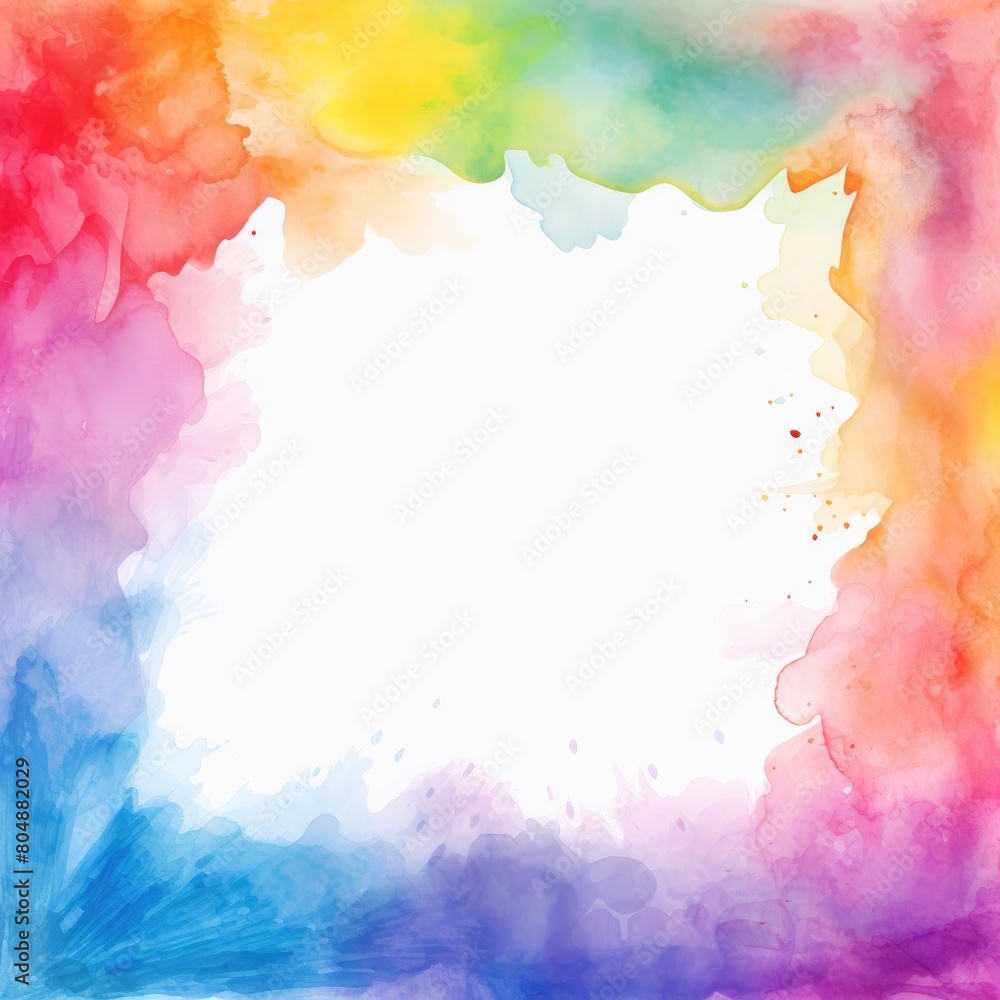 Abstract rainbow background in frame shape with space for text Abstract rainbow background in frame shape with space for text