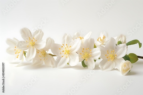 jasmine flower isolated on white background. Generative Ai