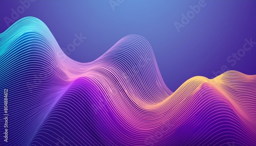 3D abstract wavy background with modern gradient colors. Motion sound wave. illustration for banner, flyer, brochure, booklet, presentation or websites design