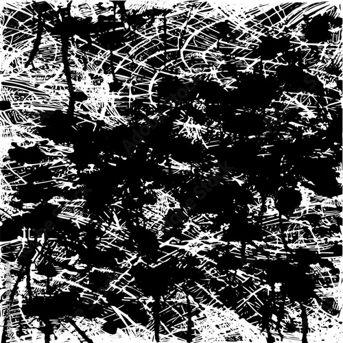 Grunge texture white and black. Sketch abstract to Create Distressed Effect. Overlay Distress grain monochrome design. Stylish modern background for different print products. Vector illustration © Anastasia
