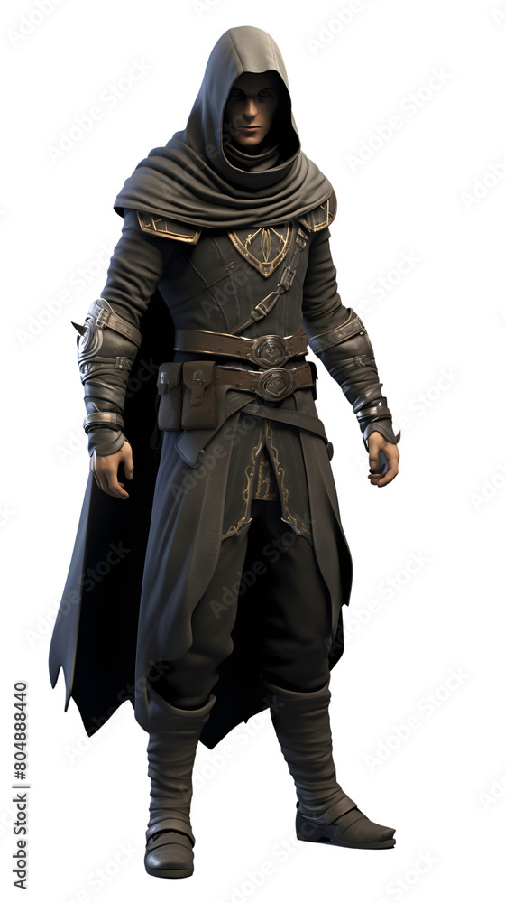3D gaming warrior character on transparent background 3D gaming warrior character on transparent background