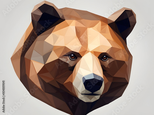 illustration of a bear in a circle logo , illustration of a dear logo ,Imposing Vector Bear Mascot Logo