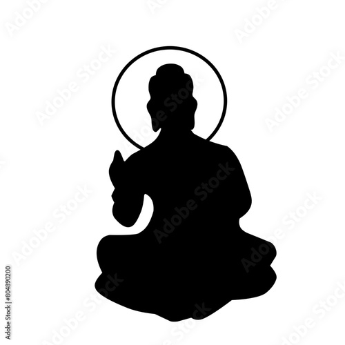 silhouette of buddha