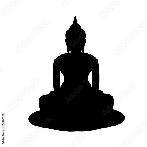 silhouette of buddha