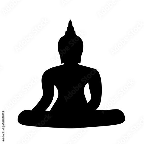 silhouette of buddha