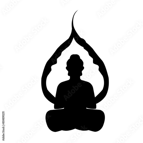 silhouette of buddha