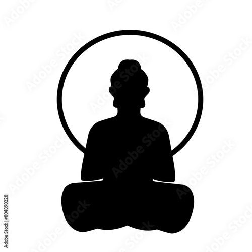 silhouette of buddha