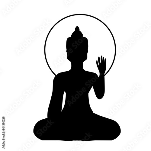 silhouette of buddha