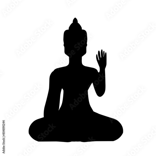 silhouette of buddha