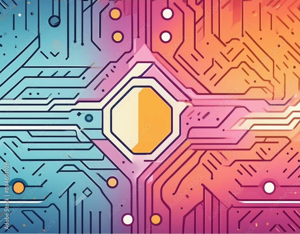 Dynamic circuit board patterns showcase vivid colors with a futuristic aesthetic, blending technology and creativity into visually striking designs. Dynamic circuit board patterns showcase vivid colors with a futuristic aesthetic, blending technology and creativity into visually striking designs.