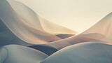 Abstract illustration flowing shapes with a soft, smooth texture. Gentle curves and waves intertwine, creating a serene and calming effect. color gradient transitions from light to dark