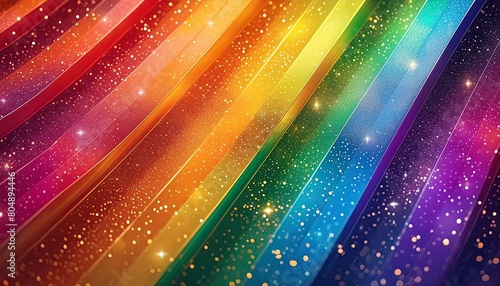 Dazzling LGBTQ  Pride Graphic  Rainbow and Glitter Design