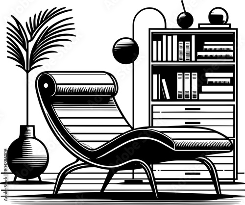 Lounge chair furniture icon 3