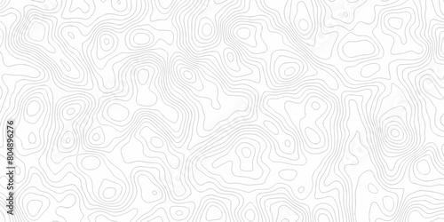 Vector geography landscape Topo contour map on white background, Topographic contour lines. Seamless pattern with lines Topographic map. Geographic mountain relief diagram line wave carve pattern.