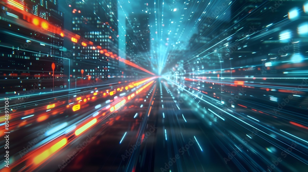 digital data flow on road in concept of program coding with graphic creating vision of fast speed transfer to show digital transformation , disruptive innovation digital data flow on road in concept of program coding with graphic creating vision of fast speed transfer to show digital transformation , disruptive innovation