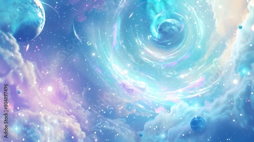 Mesmerizing Cosmic Vortex Revealing the Mysteries of the Vast Enigmatic Universe photo