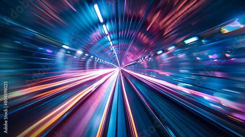  digital data flow on road in concept of program coding with graphic creating vision of fast speed transfer to show digital transformation , disruptive innovation