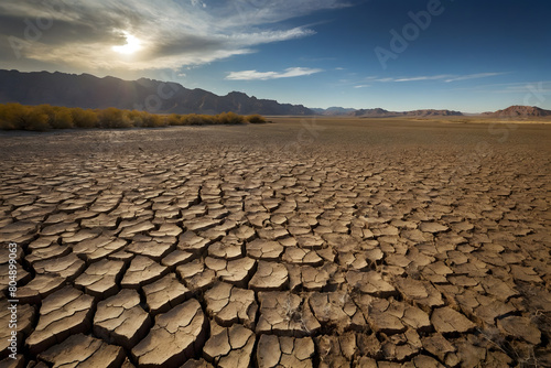 A landscape of a drought land