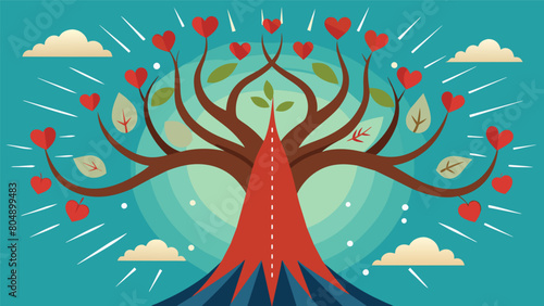 The trunk of the tree symbolizing my passion and inner drive while the branches symbolize my various ambitions and paths to success..