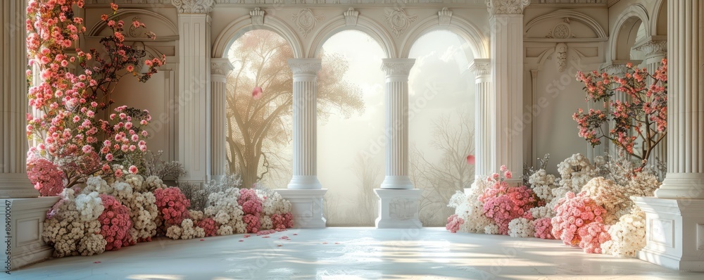 Enchanted White Wedding Background Enchanted White Wedding Background