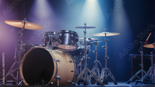drum kit on stage