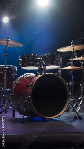 drum kit on stage