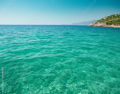 Closeup shot of a turquoise sea