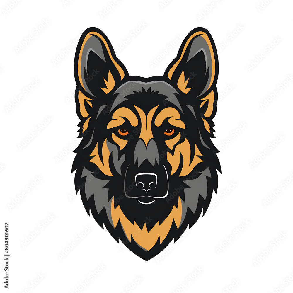 German shepherd mascot logo German shepherd mascot logo