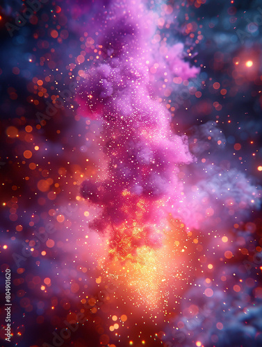 background with pink smoke and glitters 