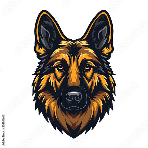 German shepherd mascot logo