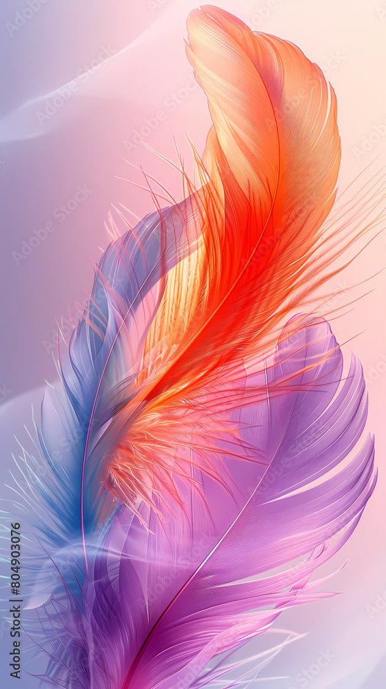 Obraz premium Background of soft and blurred chicken feathers in beautiful colors,Vector illustration