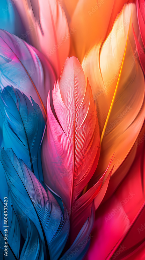 Background of soft and blurred chicken feathers in beautiful colors,Vector illustration