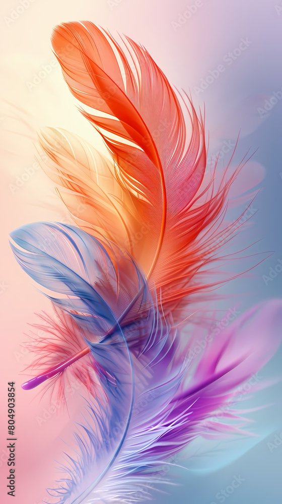 Background of soft and blurred chicken feathers in beautiful colors,Vector illustration Background of soft and blurred chicken feathers in beautiful colors,Vector illustration