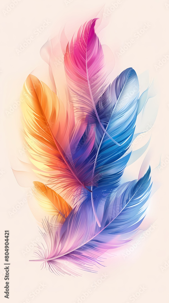 Background of soft and blurred chicken feathers in beautiful colors,Vector illustration Background of soft and blurred chicken feathers in beautiful colors,Vector illustration