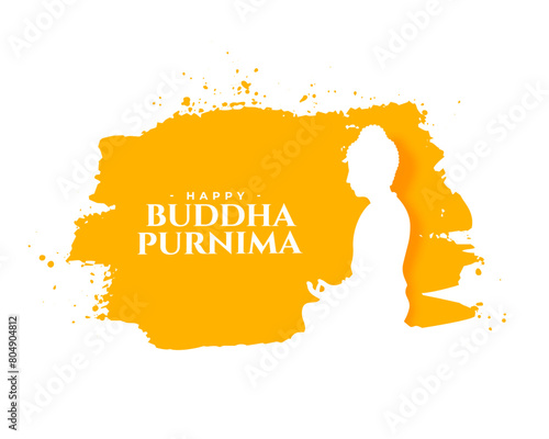 papercut style buddha purnima wishes background with grungy effect