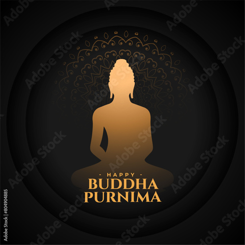 indian festive buddha purnima or vesak day background design