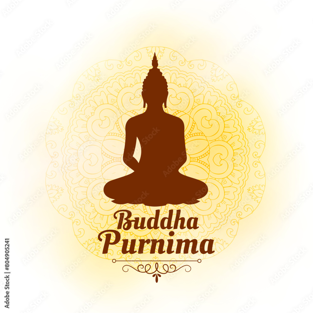 elegant buddha purnima or vesak day cultural background design