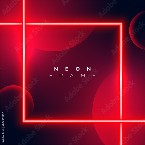 red neon glowing lines background with empty space