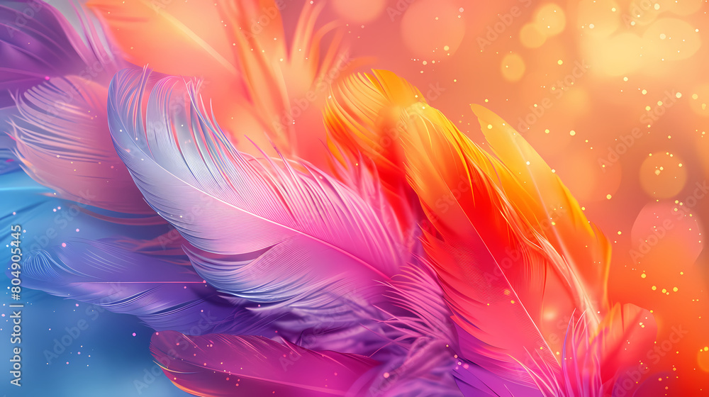 Background of soft and blurred chicken feathers in beautiful colors,Vector illustration Background of soft and blurred chicken feathers in beautiful colors,Vector illustration