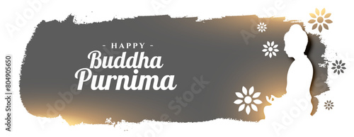 hindu festive buddha purnima wishes banner in papercut style