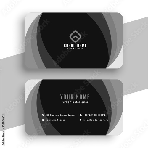elegant dark black business visiting card layout a office stationery