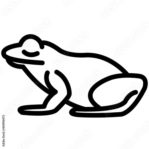 frog outline vector icon