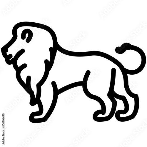 lion outline vector icon photo